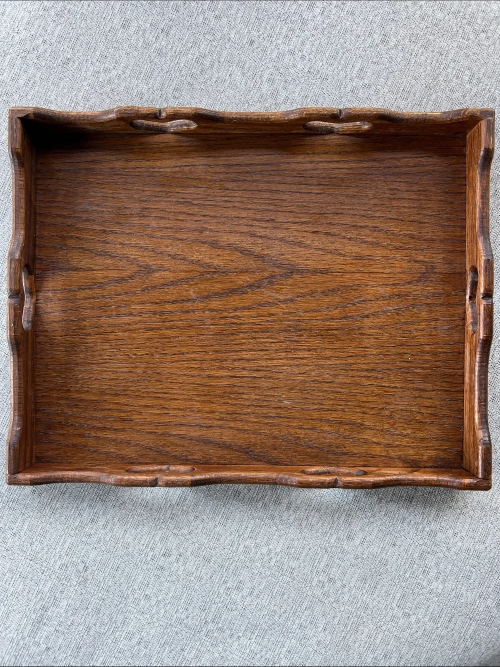 Wooden Serving Tray with Heart Cutouts